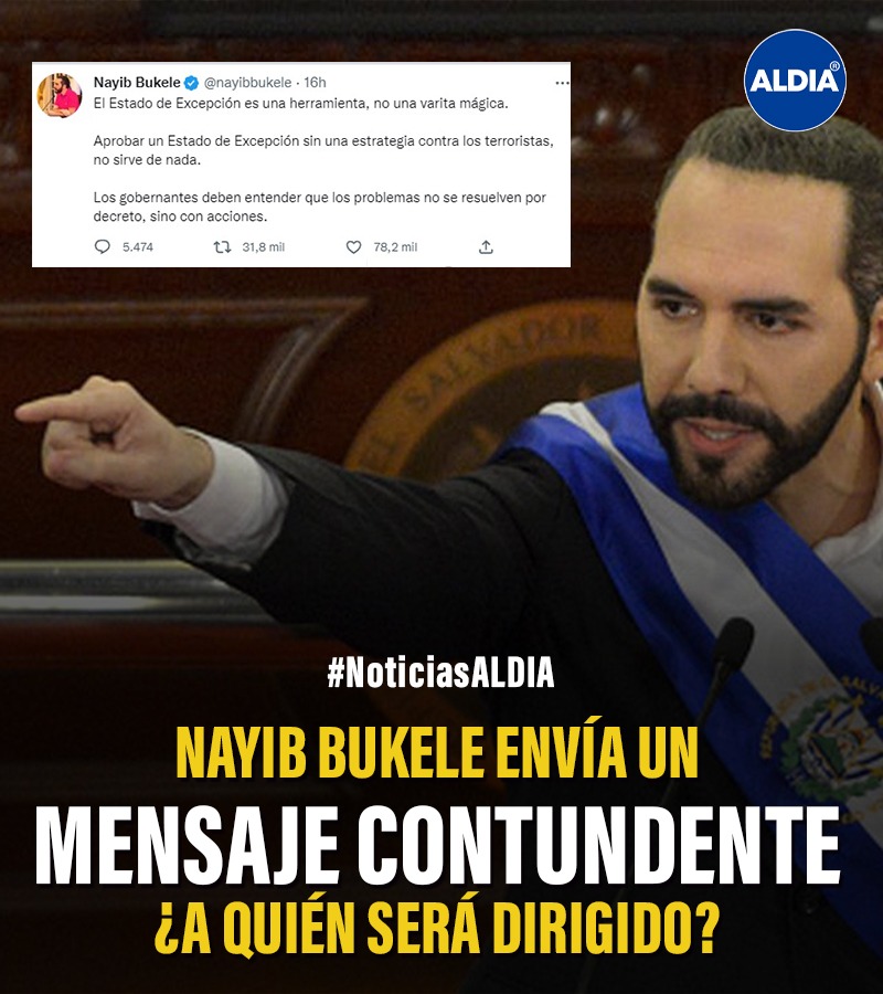 aldiacomec's tweet photo. 📌El presidente salvadoreño causó polémica en por su mensaje, aunque no indicó a quien estaba dirigido, Ecuador es el país de la región que ha declarado estado de excepción en las últimas horas.
Detalles 👉 https://t.co/CkCdgA9PjG
#NoticiasALDIA 📲@nayibbukele  @LassoGuillermo https://t.co/0l8S7FaZtf