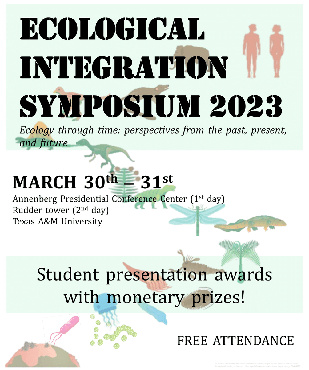On behalf of the Ecological Integration Symposium planning committee, please SAVE THE DATE for the 23rd annual Ecological Integration Symposium set for March 30 - 31, 2023! We hope you can all attend. Please see the attached flyer below for more information.