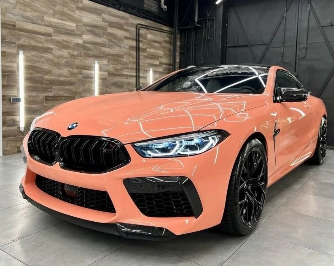 ExoticBMW's tweet photo. Pink Salmon BMW M8 Competition 🌺 https://t.co/SzcHcLxAft