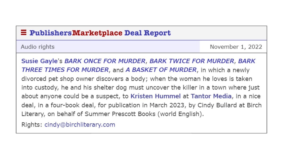 Susie Gayle is coming to Audio!!!! <3