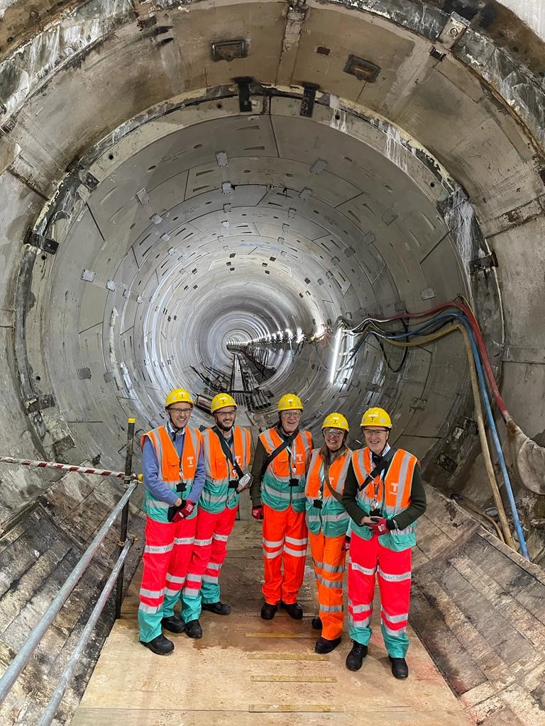 What better day than #NationalEngineeringDay for three generations of the Bazalgette family to visit the Tideway project. Sir Joseph's descendants visited a completed section of London's new super sewer in Bermondsey earlier today