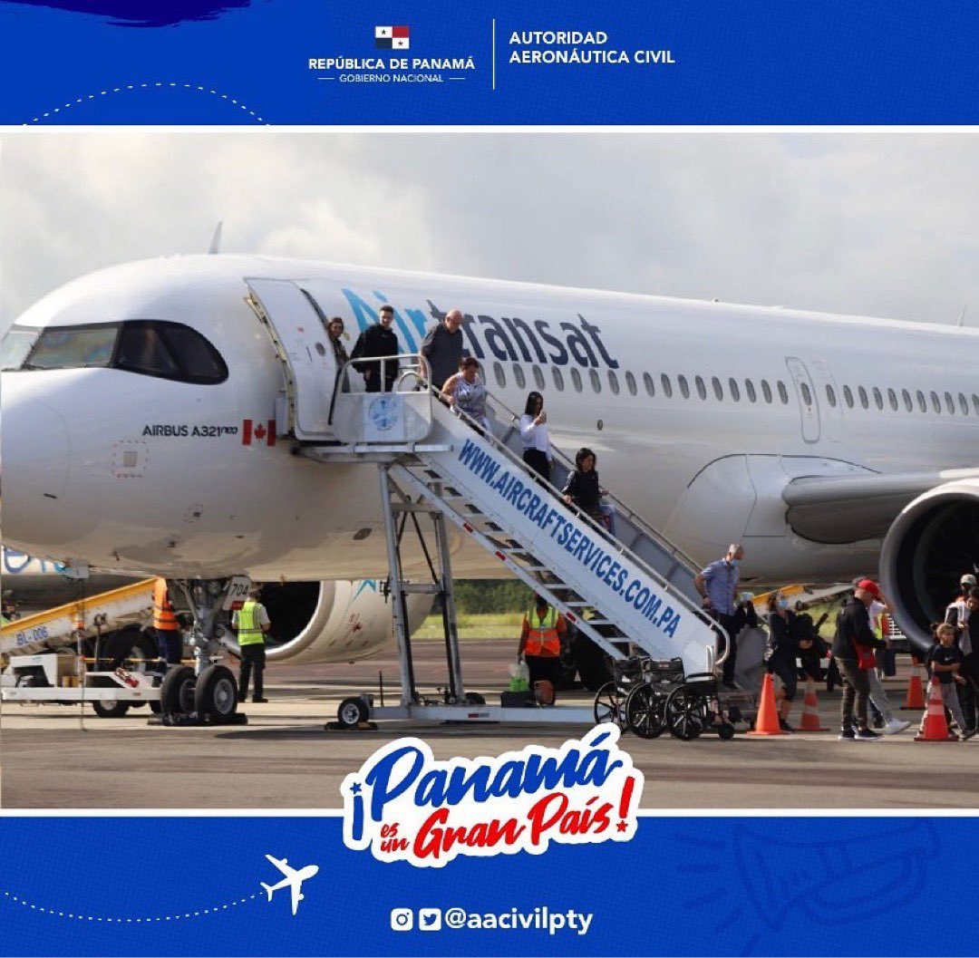 Panama’s National Month begins with a new achievement for air connectivity between Panama and Canada! This November 1st, the first Air Transat flight arrives directly to Rio Hato from Canada ✈️ 🇵🇦 🇨🇦 🇨🇦. @airtransat @aacivilpty @cancilleriapma