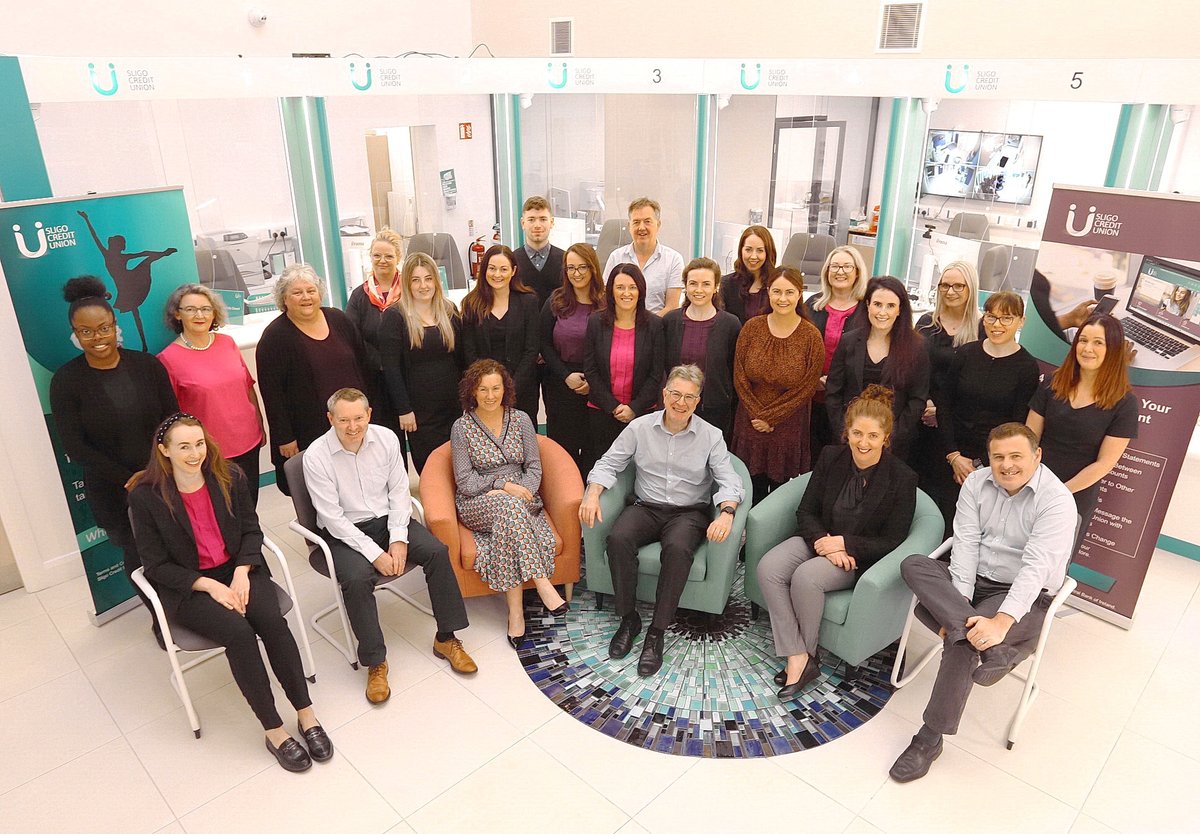 NorthWestCU's tweet photo. To celebrate credit unions, including #SligoCreditUnion, topping the league table for the best customer experience in Ireland at the CXi awards, we got a group team photo taken! When we say #WhereUComeFirst, with the U standing for our members, we mean it. #CreditUnion https://t.co/9Oi5EO8DbP