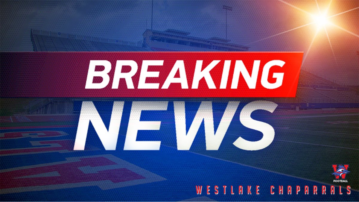 Westlake_Nation's tweet image. 🚨🚨BREAKING NEWS🚨🚨

Due to the potential threat of severe weather, Westlake’s regular season finale with Johnson has been moved to Thursday, November 3rd at 7pm. #GoChaps