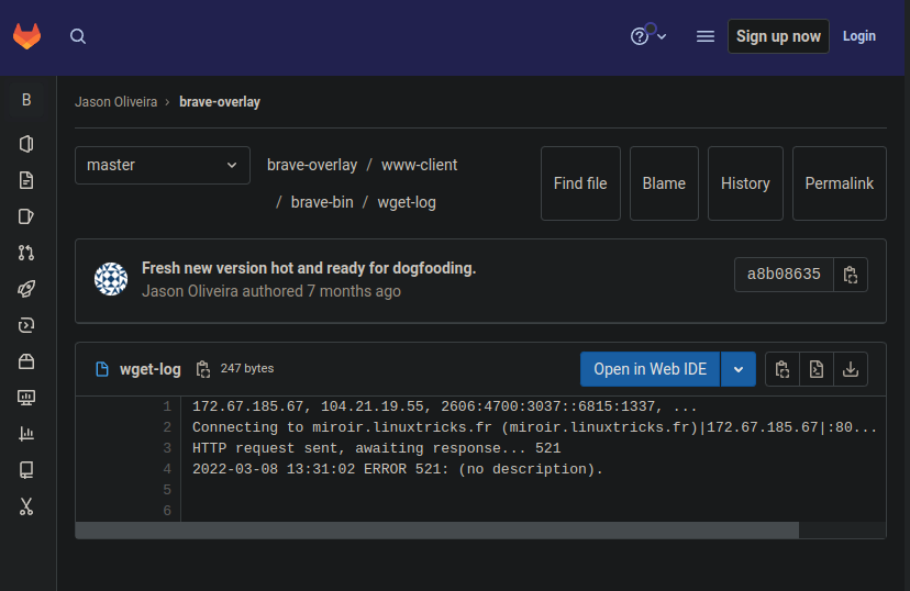 _adriend_'s tweet image. On dirait que le repo tiers #Brave pour #Gentoo soit fabriqué depuis une #CalculateLinux :)
gitlab.com/jason.oliveira…
En effet, le miroir #Linuxtricks n'est miroir que de Calculate et non Gentoo :)