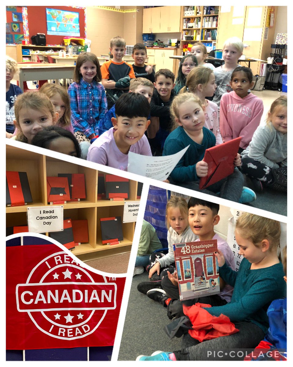 I Read Canadian Day at <a href="/HewittsCreek/">Hewitt's Creek</a>. Students in primary classes were excited to receive a mystery book written by a Canadian author. #IReadCanadian
