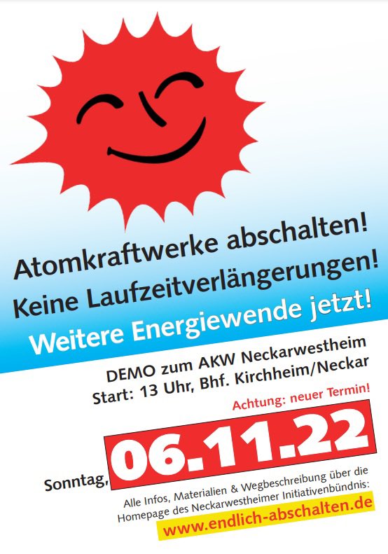 Sehen wir uns am Sonntag? #Energiewende jetzt!