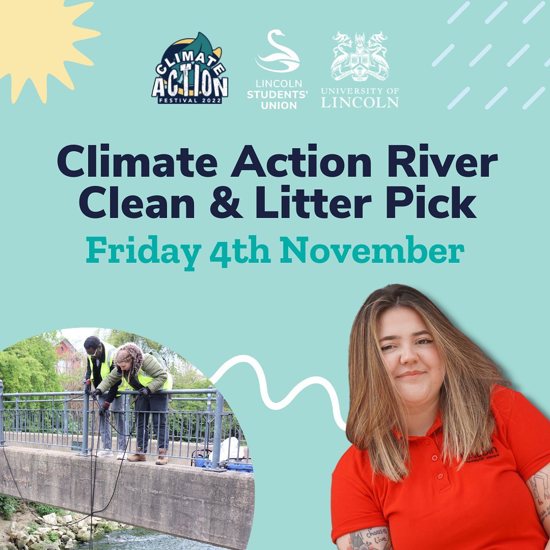♻️ Join us for our Lincoln RIVER CLEAN on Friday 4th November! 🤝

🙌 This is part of our CLIMATE action week and a great way to have a GOOD IMPACT on the Community! 👀

Find out more here 👉 estates.lincoln.ac.uk/sustainability…