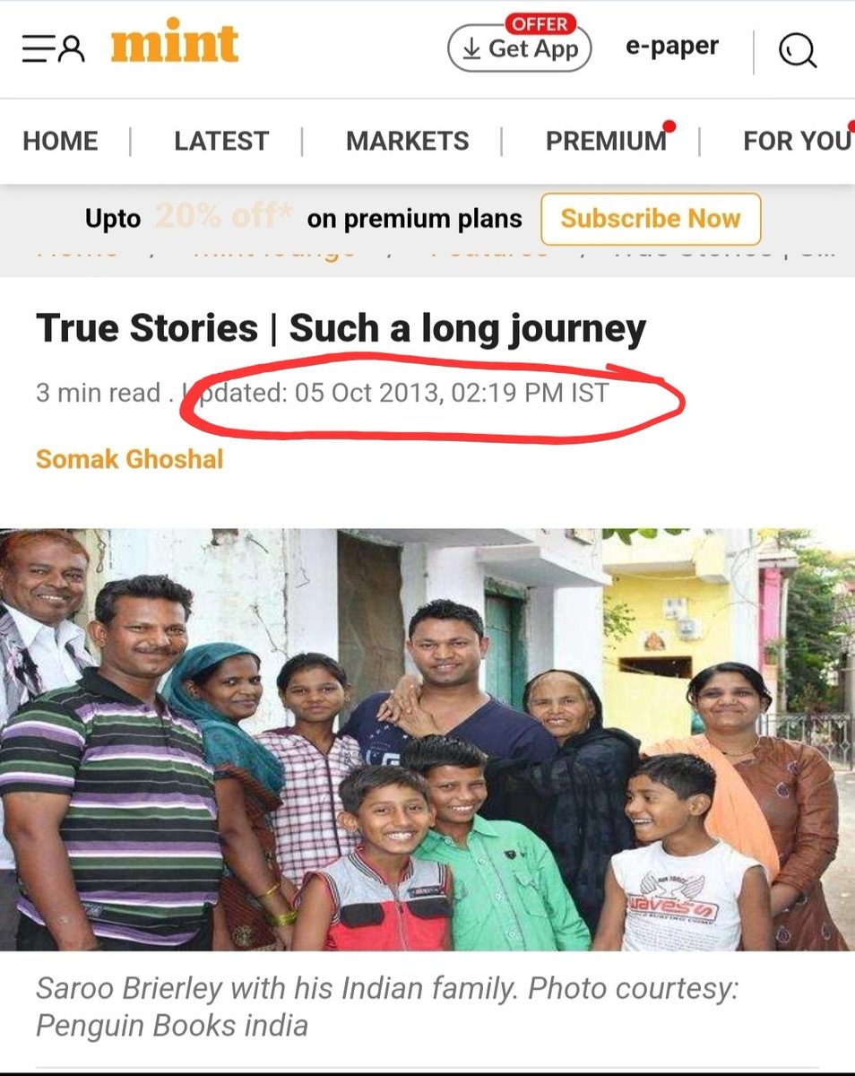 Mohammed Zubair on Twitter "The photo of Saroo Brierley, the man who