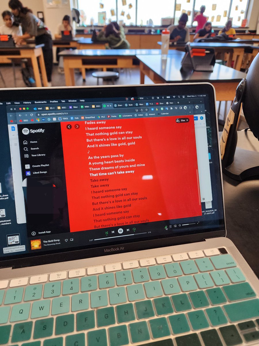 Attitude of Gratitude Challenge! Day 2: Listen to songs that make us happy.  Adding more to our class playlist today! #WestFam