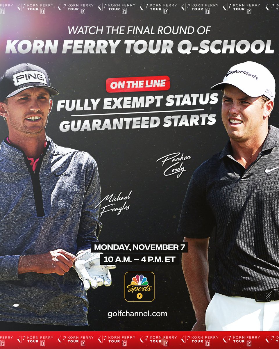 Live streaming will be available Monday, November 7 from 10 a.m.– 4 p.m. ET on the NBC Sports App and GolfChannel.com.

The first hour will be live on Korn Ferry Tour Twitter and Facebook.