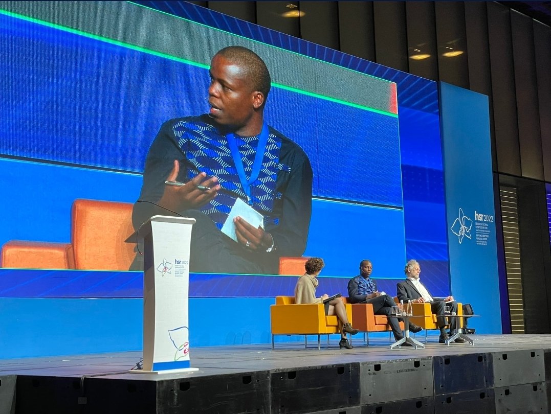 EdwineBarasa's tweet photo. It was a pleasure to join @Sarah_Dlish Michael Reich, @gita_sen and Ulana Suprun to contribute to the @H_S_Global conference plenary session on the politics and policy of health systems #HSR2022 #Bogota https://t.co/Q9yf4B6O5g