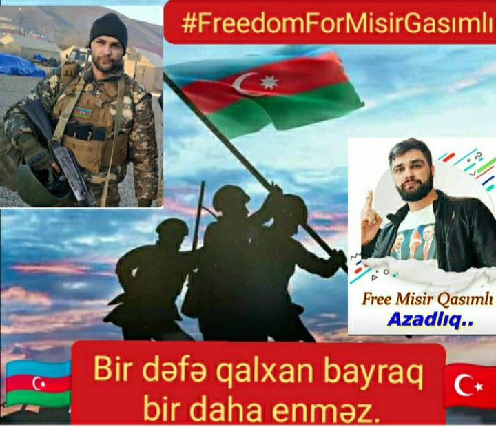 aida_kardelen's tweet photo. QARDAŞIMA AZADLIQ TƏLƏB EDİRƏM 🤘🤘🤘🇦🇿 🇹🇷 Veten oğluna destek olaq!!! Damarında Azerbaycan qanı daşıyan herbir Azerbaycanlı Qehreman Qazimize destek olmalıdır.
Allah Azerbaycan Xalqını qorusun, Xalq da Azerbaycanı!!!
#FreedomForMisirGasımlı #misirkasımlıyaazadlık https://t.co/rIFEa4r3xo