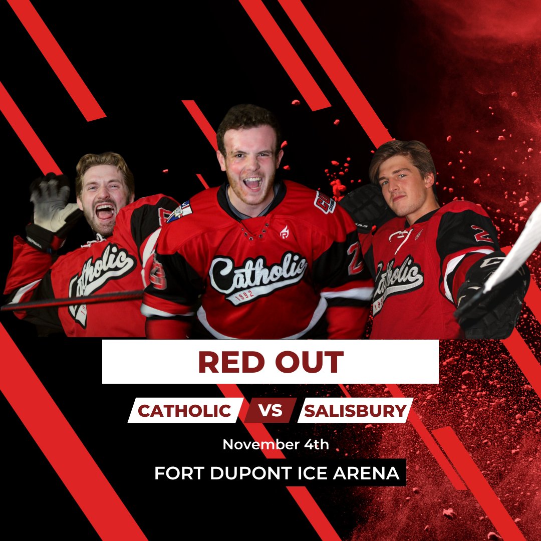 🚨 THEME ALERT! 🚨 Our home game this Friday, will be a RED OUT! Wear your red to support our Cards on the ice and come out to watch them play Salisbury at 9pm. See you all there in your Cardinal Red! #REDOUT #ThemeNight #RollCards