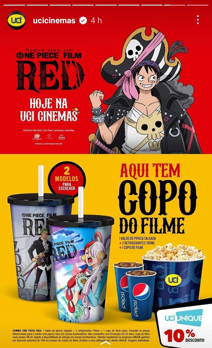 Filme One Piece Red nos Cinemas dos EUA
