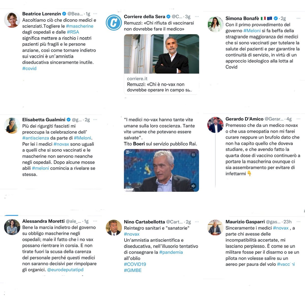 madforfree's tweet image. Dividono il Paese. Seminano odio sociale.Aizzano i cittadini. Incitano al mobbing, al demansionamento, addebitano morti sulle coscienze dei medici non vaccinati: li vogliono punire, come se negar loro lo stipendio non fosse bastato

Sono i nostri politici, scienziati, giornalisti