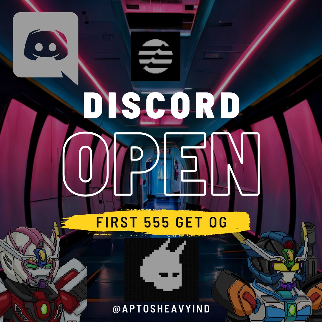 Prime Directive:

Discord initiation protocol! 
First 555 to join will get OG!🤖

discord.gg/A57Fqmej4U

Join the Robot Revolution!

 #Aptos #APT #NFT #Aptosgiveaway #AptosCommunity #robotrevolution #OG