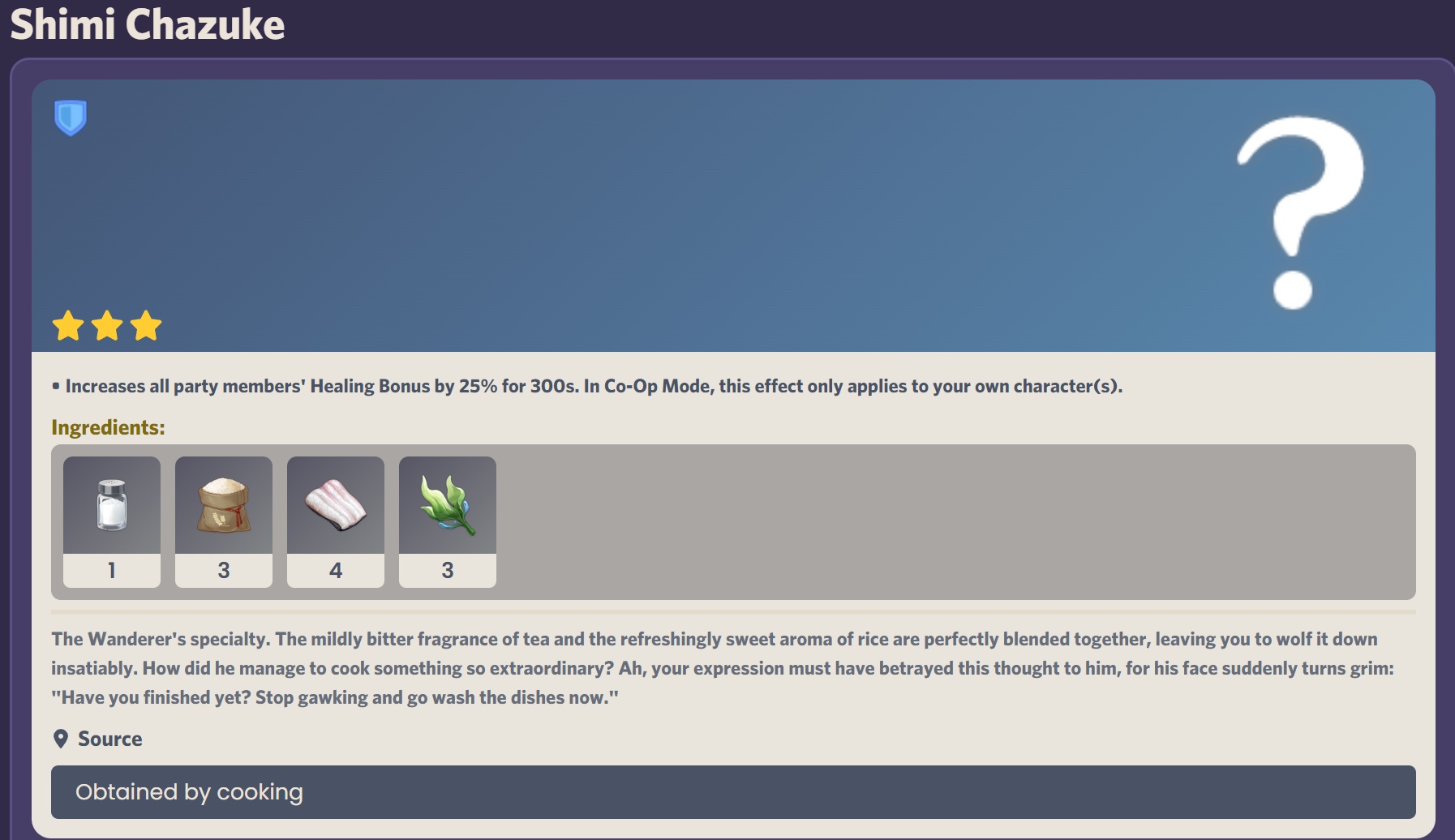 daily scara on Twitter "scaramouche signature dish description "have