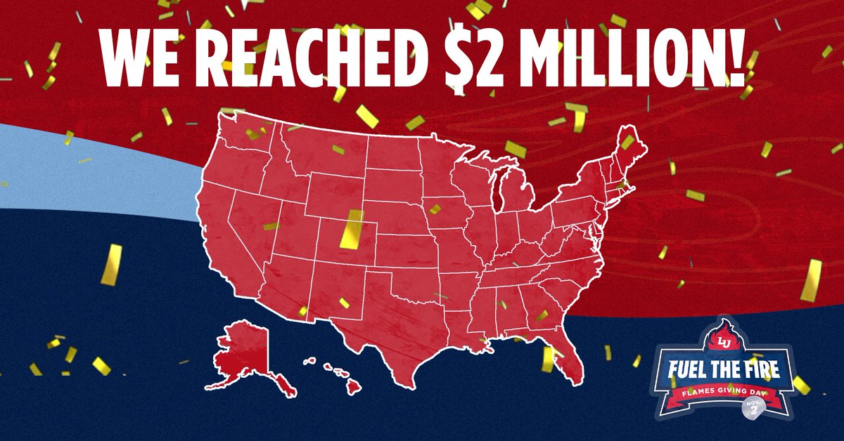 LibertyFlames's tweet photo. Flames Nation - THANK YOU ‼️

We have officially reached $2 million dollars! #LibertyGives x #FuelTheFire

There's still time to give: https://t.co/d6C9IKsBhB https://t.co/GmeBQM5kQi