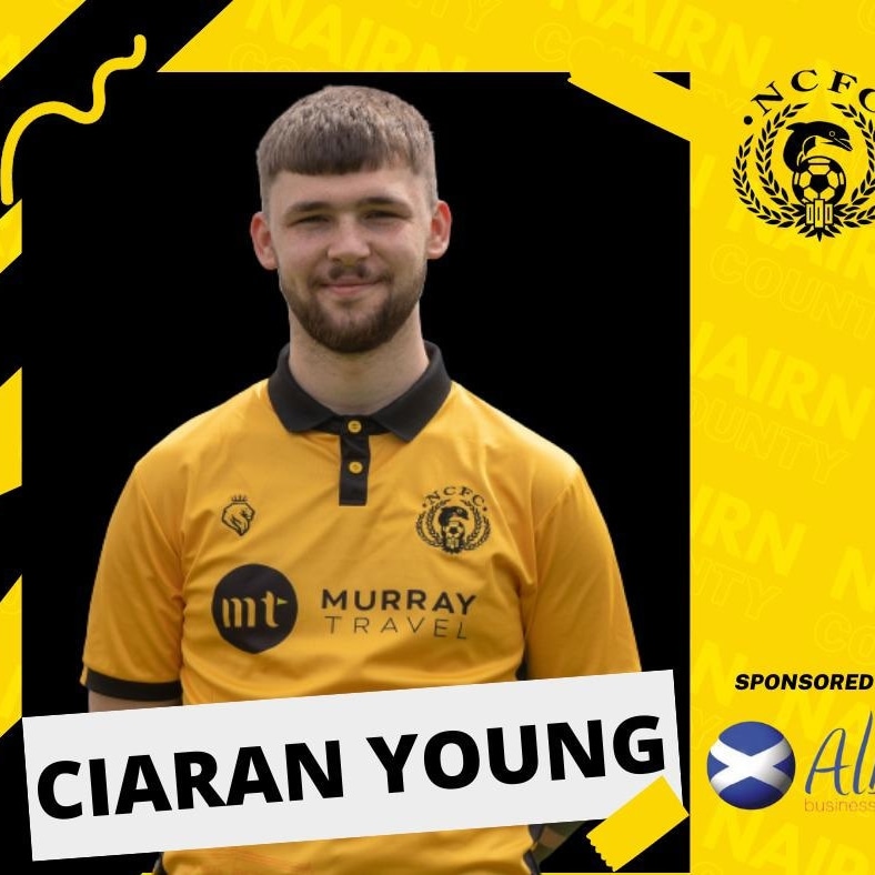 NairnCounty's tweet photo. 🟡 MAN OF THE MATCH ⚫️

Today's Nairn Man of the Match sponsored by the Royal British Legion, Nairn is Ciaran Young

A terrific individual performance with 2 goals and a big hand in another. A well deserved award. https://t.co/VuDUda3H4X