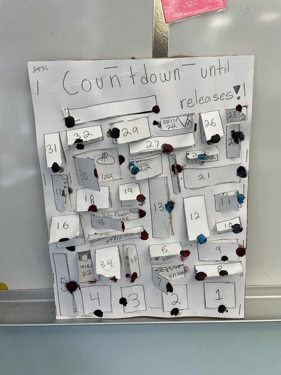 Lcleeth's tweet photo. A student at my school devoured @tracydeonn ‘s Legendborn and came into my classroom to talk to me about it everyday. When I told her there was a sequel coming out, she gifted me with a countdown board! I don’t even teach her! That’s the power of good books ❤️ https://t.co/YzmAIikhD9