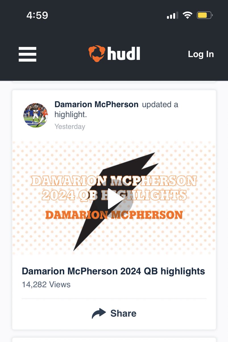 ✅Damarion McPherson 2024 QB season highlights 

(10k+ Views over 2 week span)

Highlight Link hudl.com/v/2JTugn

<a href="/FMHSRecruits/">Memorial Football Recruiting</a> <a href="/CoachDEllis1914/">Coach Dom Ellis M.Ed.</a> <a href="/roberson_derick/">Coach Rob, M.Ed., RAA</a> @EnloeClemons <a href="/BALLERSCHOICE1/">BALLERS CHOICE LLC</a> <a href="/QBHitList/">QBHitList.com</a>