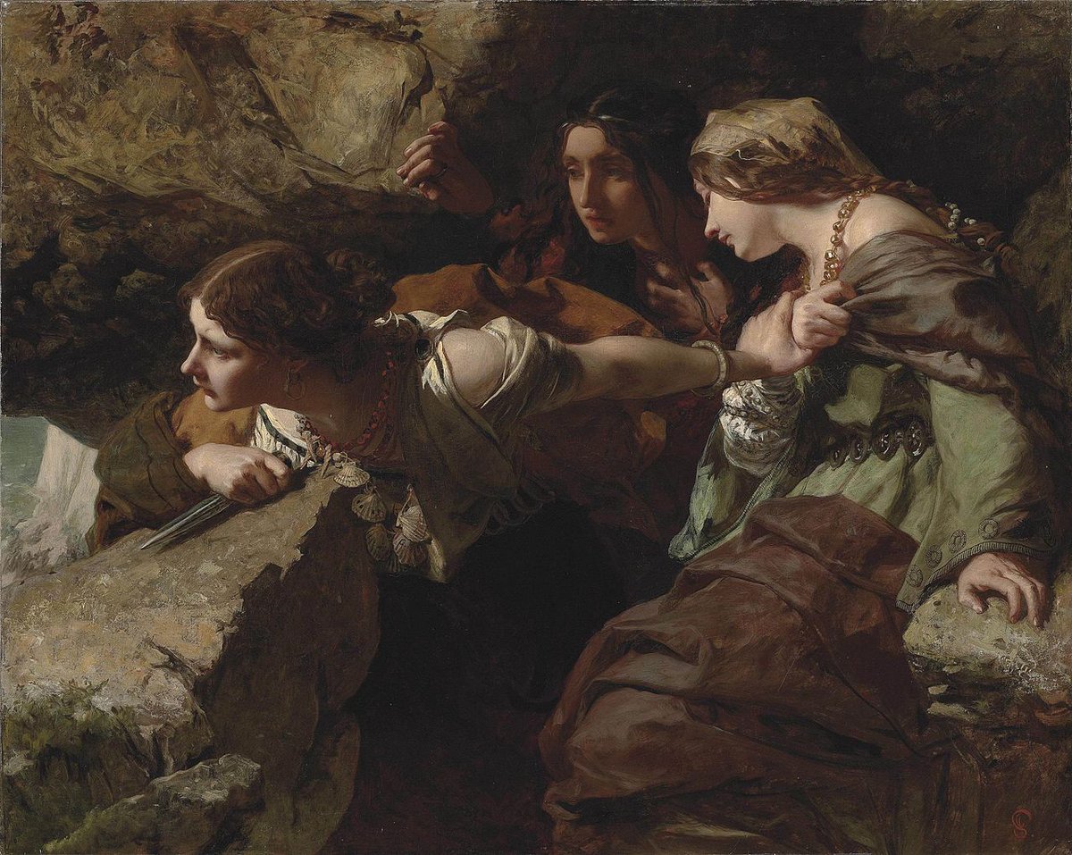 Courage, Anxiety and Despair: Watching the Battle, by English painter James Sant (1850). In private collection.