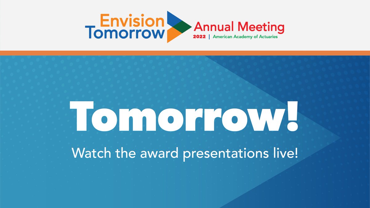Actuary_Dot_Org's tweet photo. A successful first day! Thank you for following along. Join us tomorrow for more Annual Meeting happenings plus a livestream of the Jarvis Farley Service Award and the Robert J. Myers Public Service Award at 8 a.m. ET. on our Facebook page. #Actuaries2022 #EnvisionTomorrow https://t.co/Kv36huBaqJ