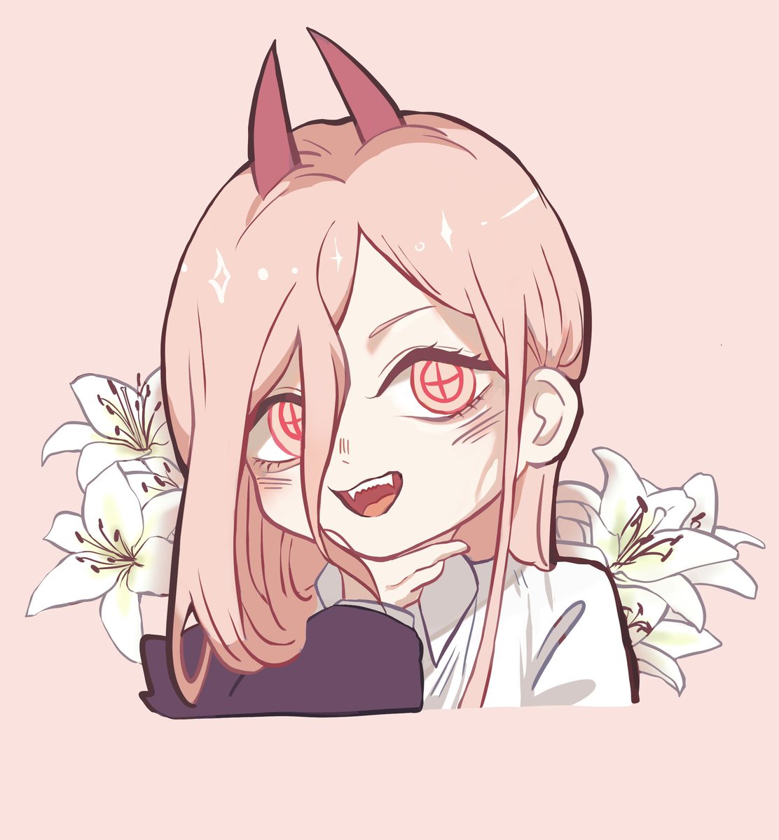 I made a Power themed shirt🥹
Power the cutest!!!

What I used:
Gildan white long sleeve
Rit dye
Iron on transfer paper 
Cricut heat press

#chainsawman #power