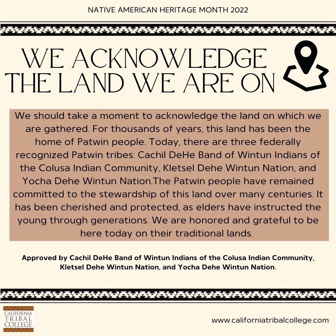 CATribalCollege's tweet photo. Happy Native American Heritage Month! 🪶 https://t.co/VeKNF7rv68