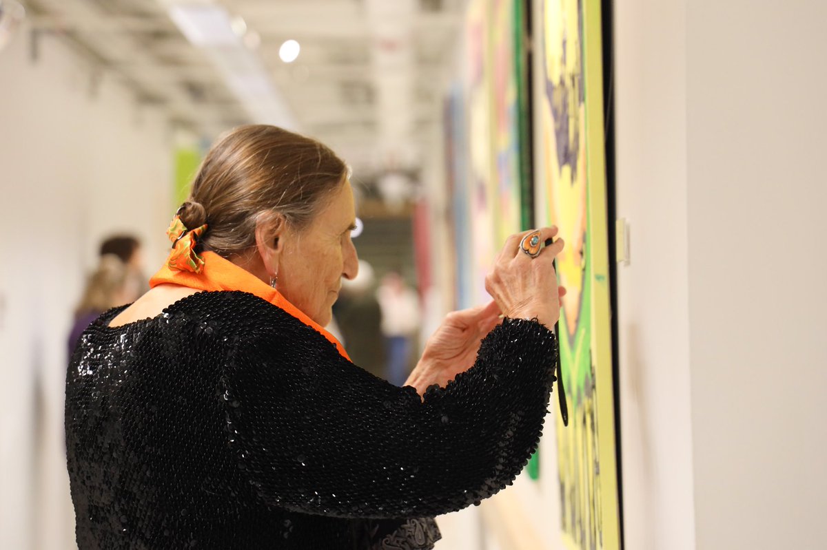 lindsaymcroc's tweet photo. Live from @LabCentral’s Gallery 1832 artist exhibit—this time around our featured artist is Dominic Killiany from Watertown, who expresses his experience living with autism through a fluid language of abstract expressionism. https://t.co/G0W987ayY0
