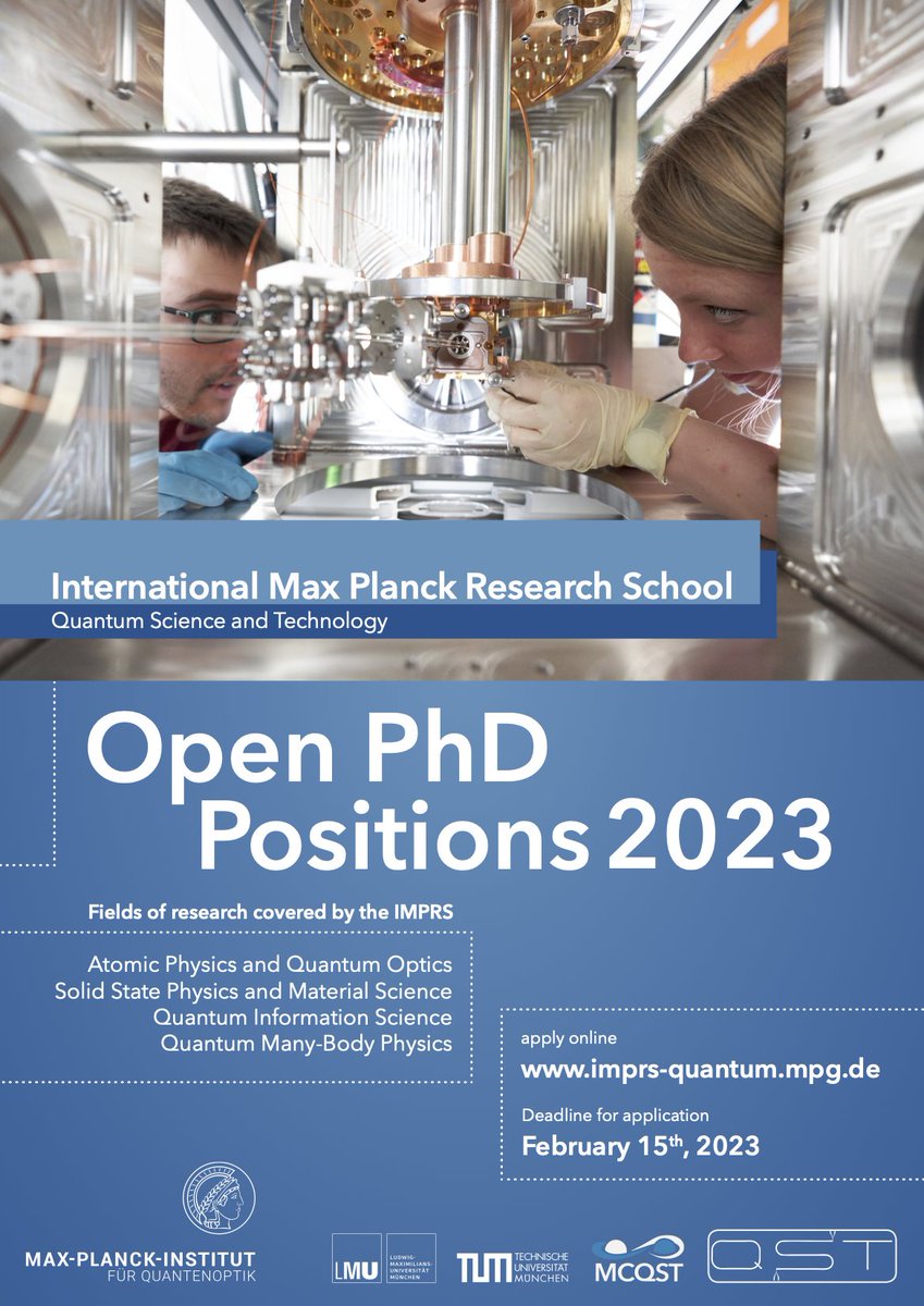 preiss_philipp's tweet photo. The application for the IMPRS Quantum Science and Technology is now open. Come work with us in Munich! https://t.co/7ntkaFxvVD