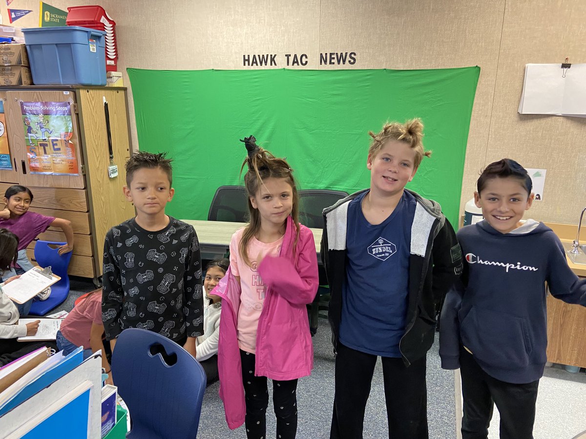 Crazy hair day for Red Ribbon Week. ⁦@OsideUSD⁩ ⁦@OsideSup⁩ ⁦<a href="/PabloTacOside/">Pablo Tac School of the Arts</a>⁩ #DestinationOside
