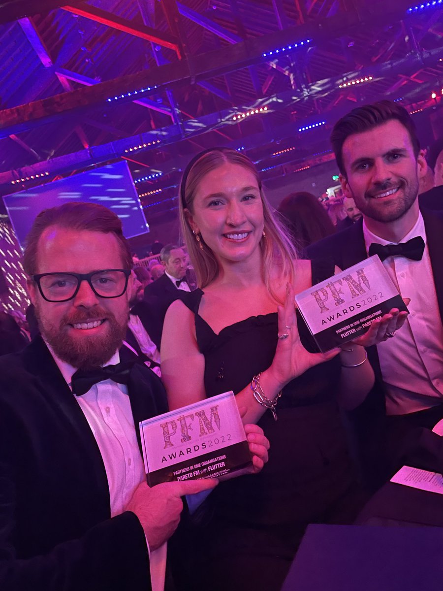 Congratulations the SME award for our partnership worth ⁦@FlutterPLC⁩ 🎉🎉🎉