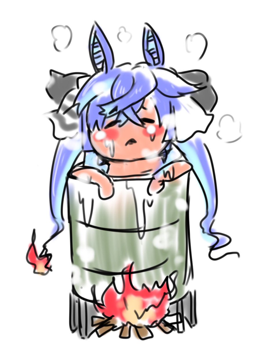 ツインターボ(ウマ娘) 「茹でターボ 」|団ペーのイラスト