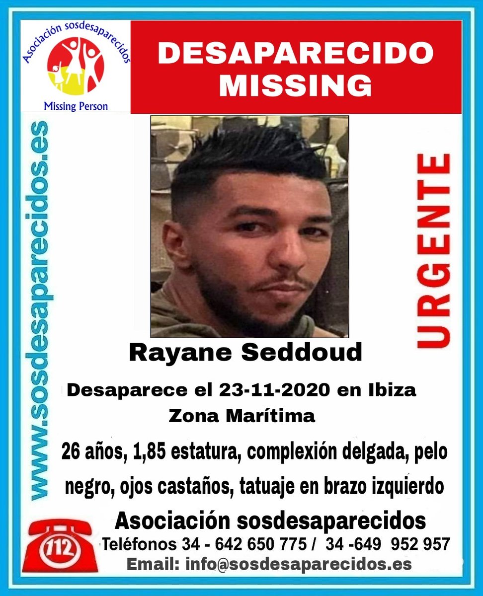 sosdesaparecido's tweet photo. 🆘 DESAPARECIDO
Continúa desparecido 2020
#desaparecido #sosdesaparecidos #Missing #España #Ibiza https://t.co/7cHjPeL5vs