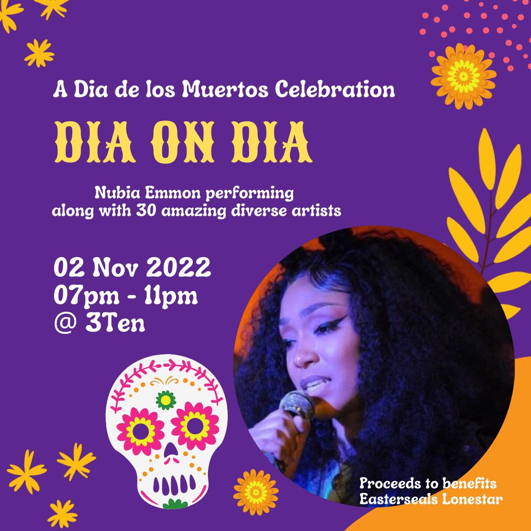 NubiaEmmon's tweet photo. It’s tonite yall! Starts @ 7pm (I go on @ 10) 👉3Ten | Proceeds go to #easterseals #Lonestar | Get tix @ https://t.co/iBj3UywRju…
#NubiaEmmon #DiaDeLosMuertos #ACL #atx #acllive #hiphopmusic #hiphopartist #texasartist #livemusic #newmusic #3ten https://t.co/mpQN6APPkt