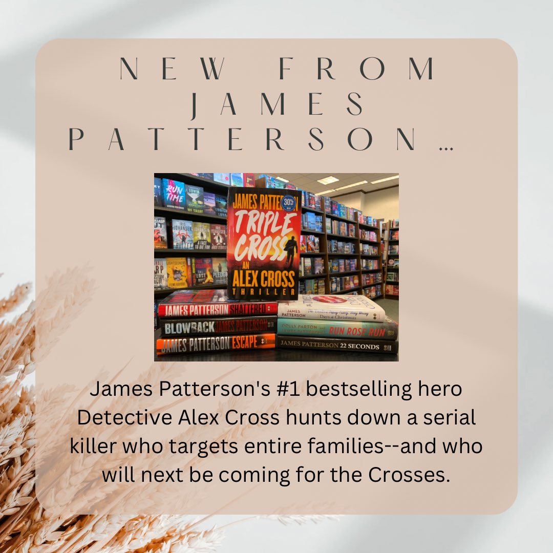 BNOxfordValley's tweet photo. These new releases are so fine, even the leaves are falling for them! 😎🍁

#bn #barnesandnoble #newrelease #newreleases #bookstagram #booksofig #booksofinsta #jamespatterson #jamespattersonbooks #alexcross 
 #robertcrais #racingthelight #janetevanovich #stephanieplum https://t.co/qJaDmZe9Nn
