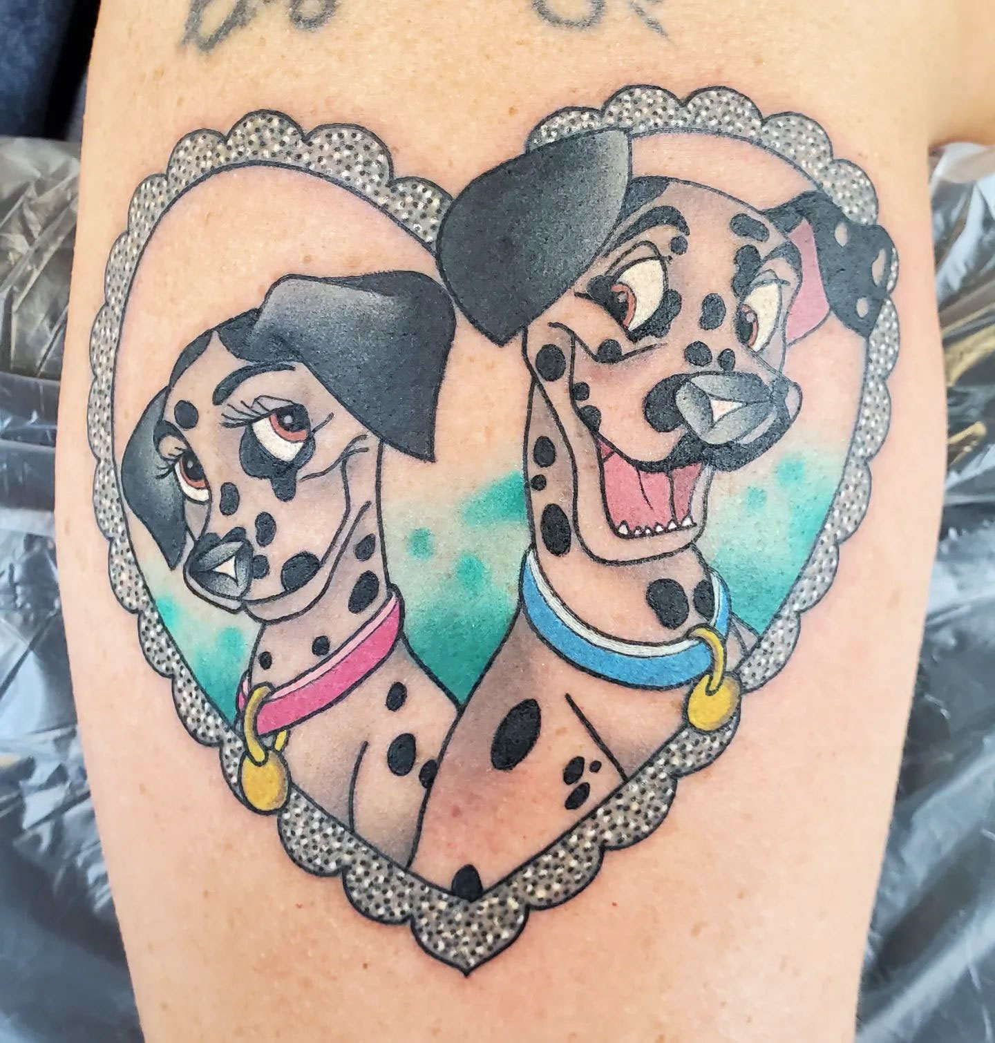 The Silver Key on X: "101 Dalmatians tattoo modified with the spots of the client's Dalmatians! Tattoo done by the talented, Doozer Soto. # 101dalmatians #101dalmatianstattoo #doozersototattoo #dalmatiantattoo #iowatattoo #quadcities ...