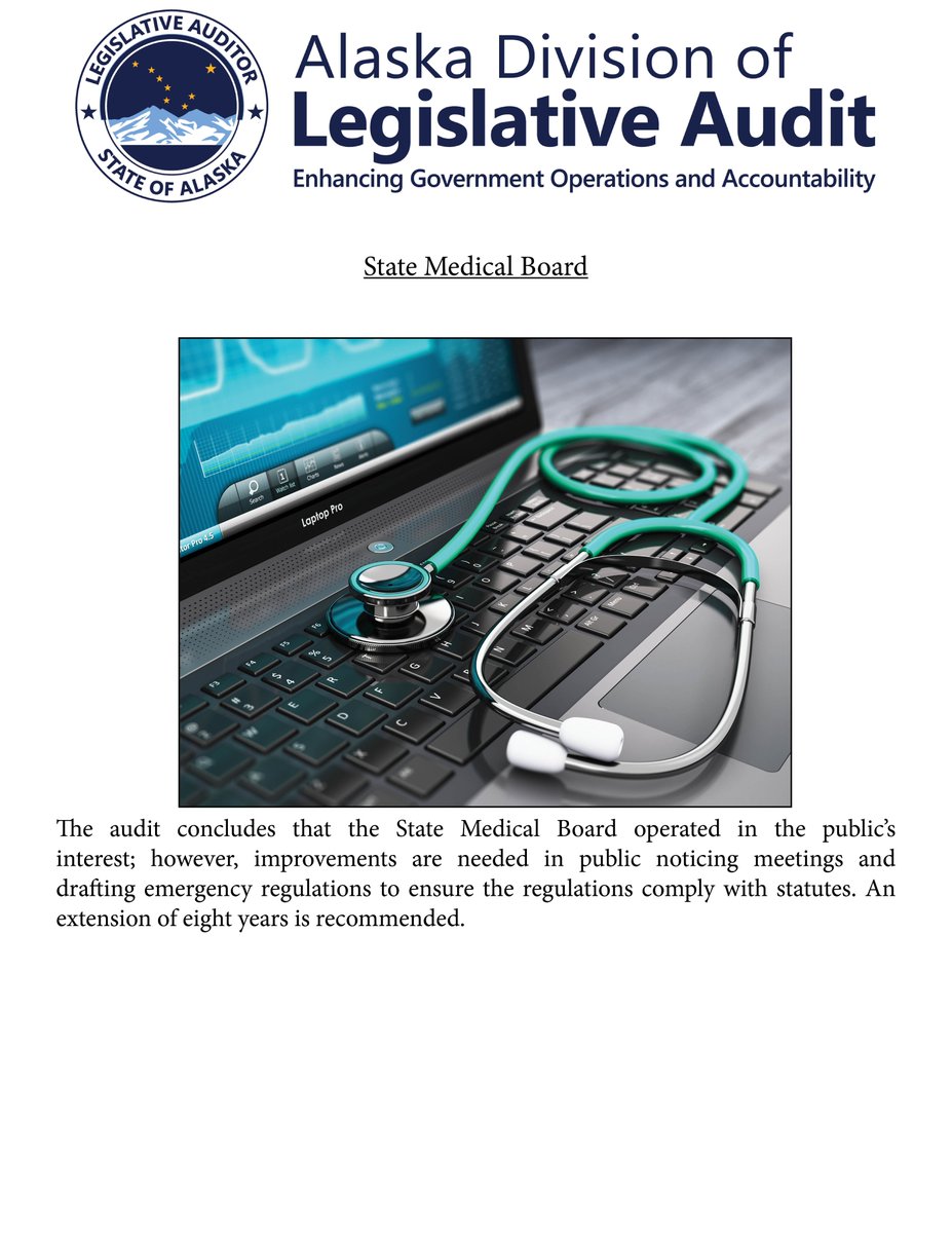 REPORT RELEASE

Report: legaudit.akleg.gov/wp-content/doc…