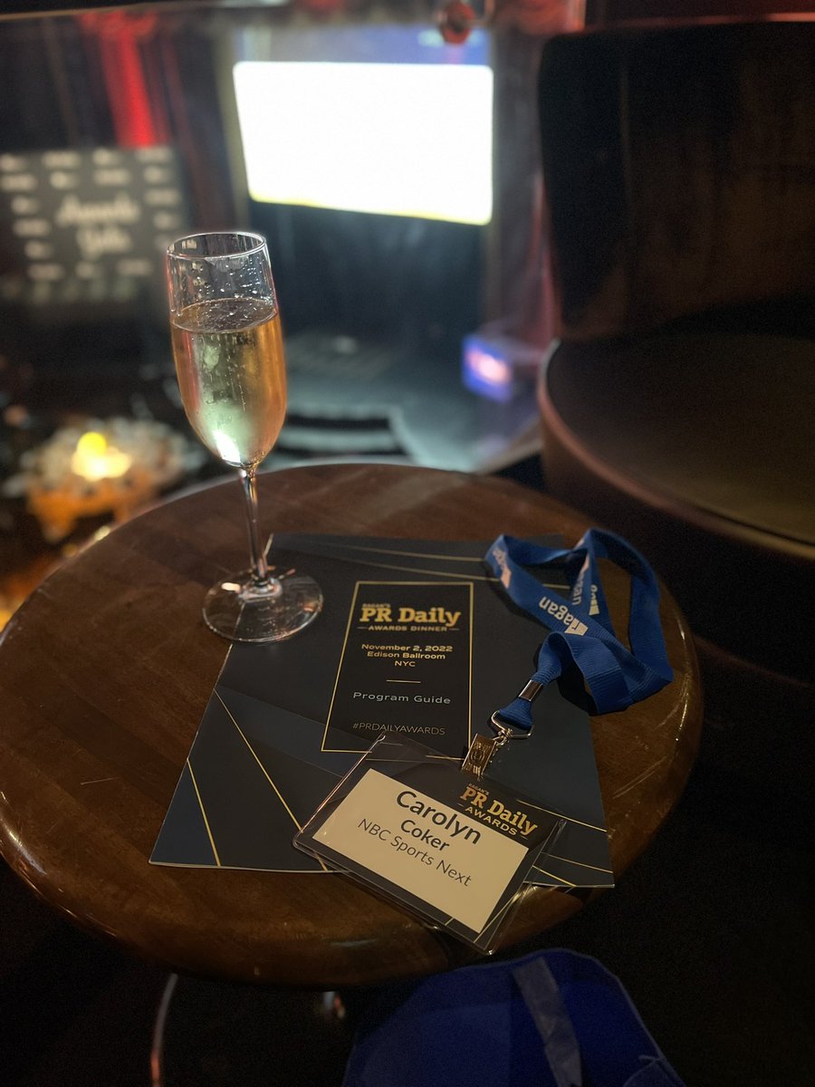 MrsCokerrrr's tweet photo. Thrilled to be representing NBC Sports Next at this years #PRDailyAwards! https://t.co/FxbgXzSzzX