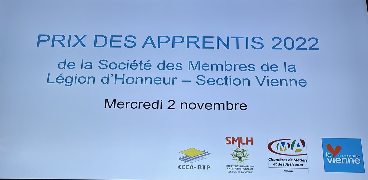 DaugeValerie's tweet photo. Présente pour la remise des prix «Apprentis 2022» à 4 lauréats, une belle occasion de mettre en lumière ces personnes issues de la formation par apprentissage. Témoigne poignant de ce jeune homme au parcours tumultueux en reconversion professionnelle à cause de son #handicap. https://t.co/hex1GvwDJh