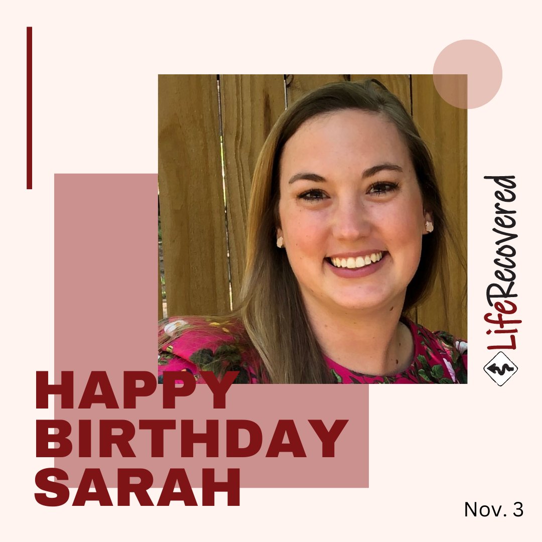 LifeRecovered's tweet image. We are so grateful for Sarah! Happy Birthday 🎉