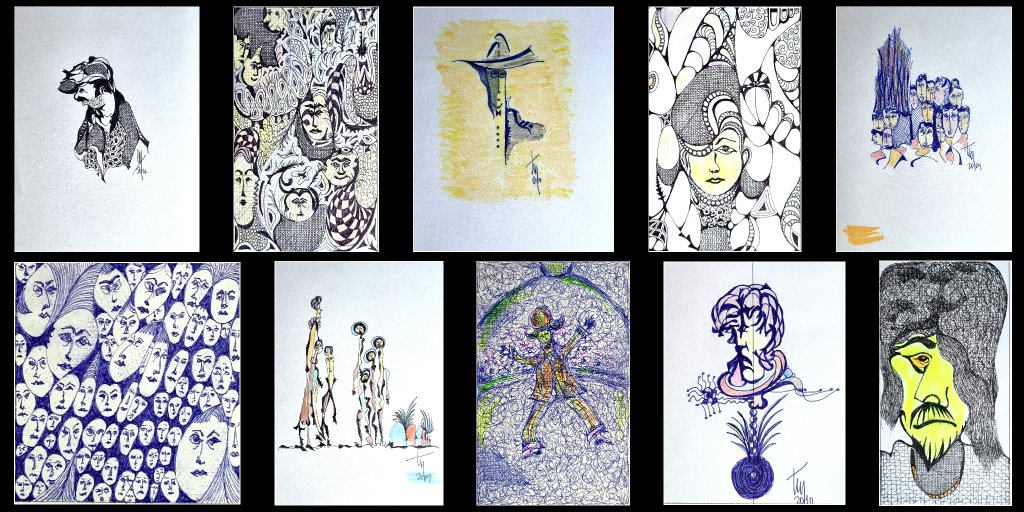 TeraBitcoins's tweet photo. 📢 New #NFT Mint: 
10 #originalart of "People and Faces" #PolygonNFT available @opensea: https://t.co/Km4uNRzgpB 

📝 #AtMeetings is a 1/1 #NFTCollection of hand-draws created during work meetings in the artist's professional career.

#Crumpleds, #BingoBreak, #PhotoTransparencies https://t.co/6fNcsoTUqz