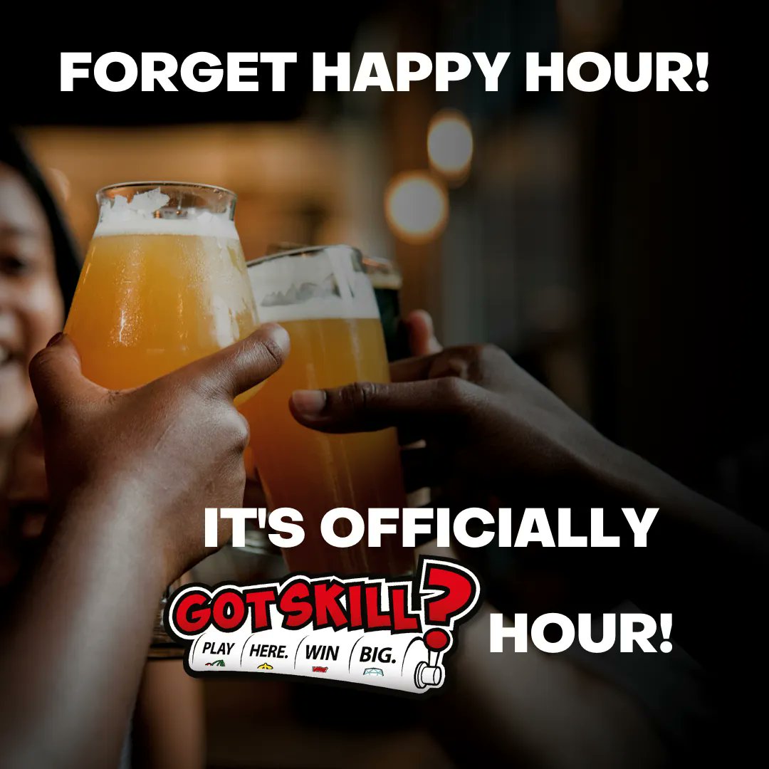 gotskillgames's tweet photo. Forget Happy Hour; we're all about #GotSkill hour!! Swing by one of our many partner locations to try your hand at our skill-based games.
Don't forget to tag us in a picture with your prize to be featured on our page!
#slotmachine #pubgames #restaurantgames #skillbasedgames https://t.co/op27Wz83VV