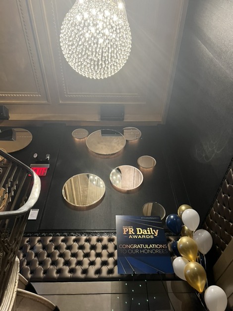 PRDaily's tweet photo. #PRDailyAwards are kicking off! We’re so happy to share great food and celebrate with colleagues 🎉 #CommsWeek2022 https://t.co/pgxVXPz2ef