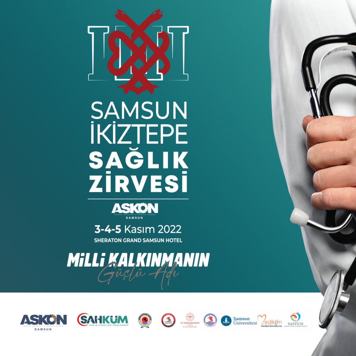 Türkiye'nin uluslararası ölçekte ki 
en kapsamlı sağlık buluşmalarından  Samsun İkiztepe Sağlık Zirvesi 
ASKON Samsun ev sahipliğinde 
3 Kasım'da başlıyor!

#SAMSUNİKİZTEPESAĞLIKZİRVESİ
#MİLLİKALKINMANINGÜÇLÜADI
