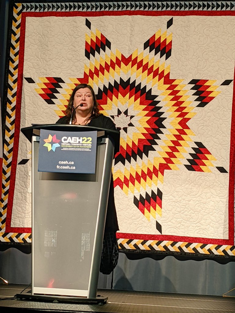 'Housing is not a commodity, it's a human right... And the National Housing Strategy belongs to all of us. So we need to demand that it work for us. It will take all of us to make the #right2housing real.' - @HousingLogement #CAEH22