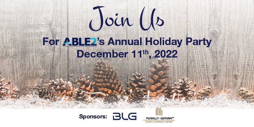 We are looking forward to Able2's Holiday Party where we are the sponsor of the music entertainment of an Elvis impersonator. Join us for some good old rock n roll. able2.org/events/able2s-…