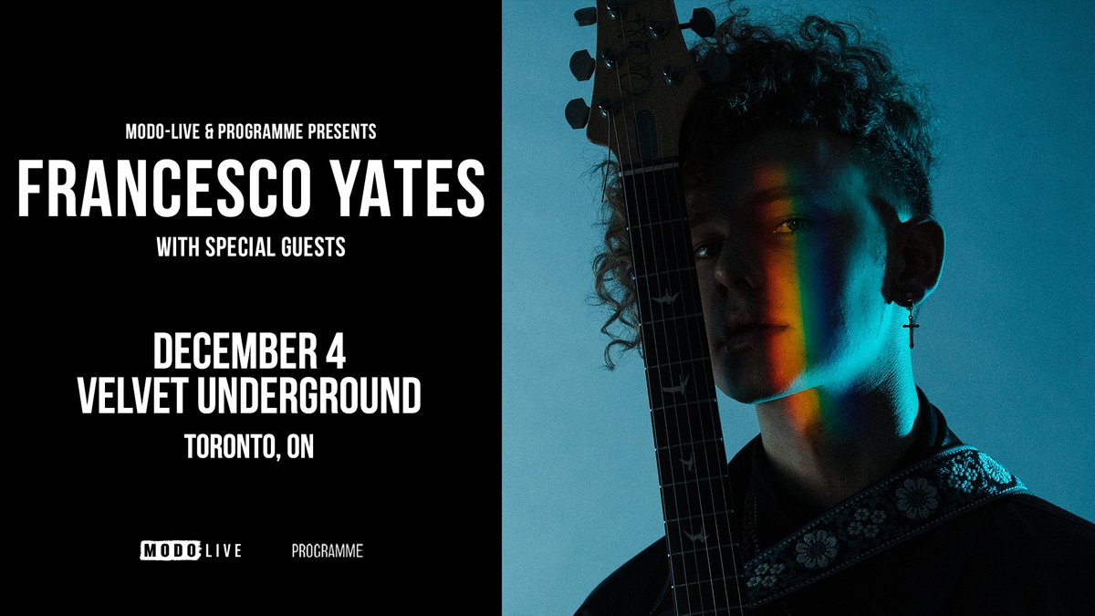 thevelvetTO's tweet photo. JUST ANNOUNCED: @FrancescoYates has found fans in the likes of Drake and Sir Paul McCartney, and has opened for Justin Timberlake and The Backstreet Boys! Catch the Toronto singer-songwriter when he comes to Velvet on Dec 4. Tix are on sale now!
🎟 https://t.co/jXZHyv1fem https://t.co/ZmVnDMwP2F